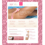 Webáruház készítés  Fehér és Pink Szépségszalon honlap sablon 