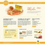  Fehér és sárga Spa tartozékok honlap sablon Webáruház készítés