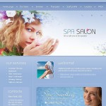  Lila és cián Szépségszalon honlap sablon Webáruház készítés