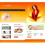 Webáruház készítés  Narancs -fehér Szépségszalon honlap sablon 