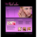 Webáruház készítés  Black u0026 Pink Nail Salon honlap sablon 