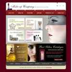 Webáruház készítés  Barna és fehér kozmetika Store honlap sablon 