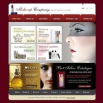  Barna és fehér kozmetika Store honlap sablon Webáruház készítés