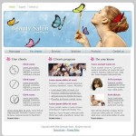  Fehér és szürke Szépségszalon honlap sablon Webáruház készítés