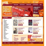 Webáruház készítés  White u0026 Orange Book Store honlap sablon 