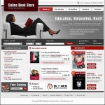  White u0026 Grey Book Store honlap sablon Webáruház készítés