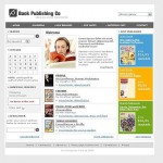 Fehér és szürke Publishing Company honlap sablon Webáruház készítés