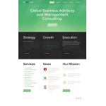 honlap készítés  Fehér és zöld Management Company honlap sablon 