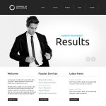  Fehér és fekete Business Website Template honlap készítés
