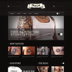  Fekete Tattoo Salon honlap sablon Webáruház készítés
