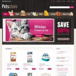  Fehér és fekete Pet Shop Magento téma webáruház készítés