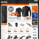  Diving Sport Web Webáruház készítés